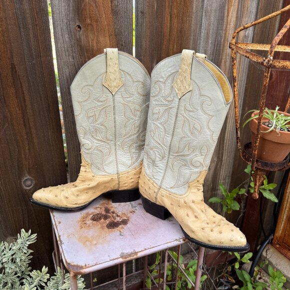 Yucca Boots Exotic Line Ostrich Leather Men's 7 Women's 8.5 - Picture 4 of 15